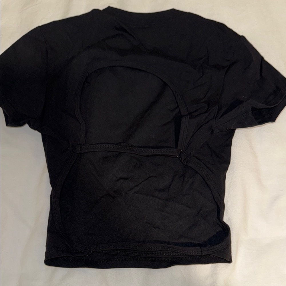 Black Cutout T-Shirt